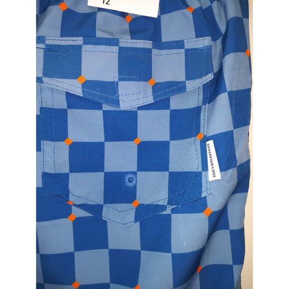NWT Boys Sovereign Code Shorts Blue Checkered 12 *Flaw - Picture 6 of 10